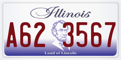 IL license plate A623567