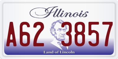 IL license plate A623857