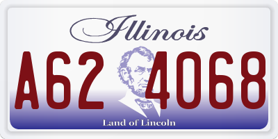 IL license plate A624068