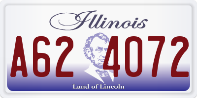 IL license plate A624072