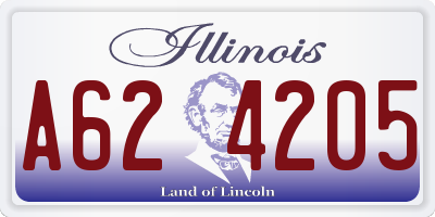 IL license plate A624205