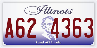 IL license plate A624363