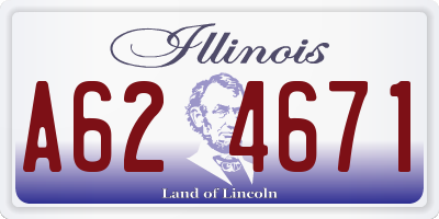 IL license plate A624671