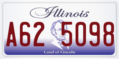 IL license plate A625098