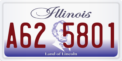 IL license plate A625801