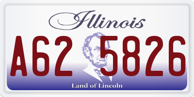IL license plate A625826
