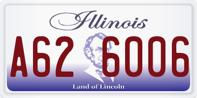 IL license plate A626006
