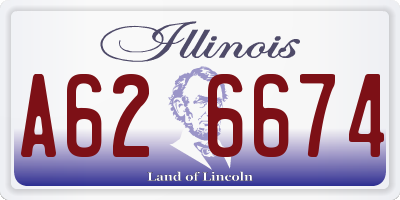 IL license plate A626674