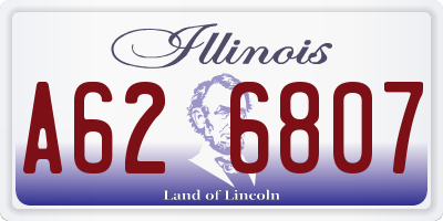 IL license plate A626807