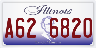 IL license plate A626820