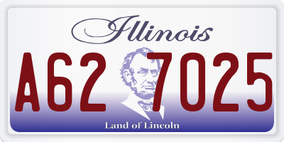 IL license plate A627025