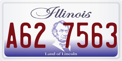 IL license plate A627563