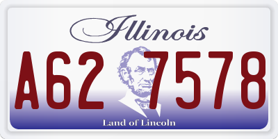 IL license plate A627578
