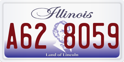 IL license plate A628059