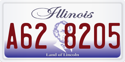 IL license plate A628205