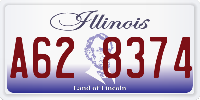 IL license plate A628374