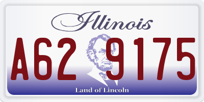 IL license plate A629175