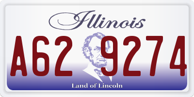IL license plate A629274