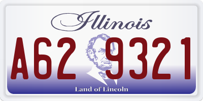IL license plate A629321