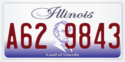 IL license plate A629843
