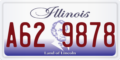 IL license plate A629878