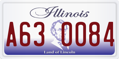 IL license plate A630084
