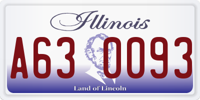 IL license plate A630093
