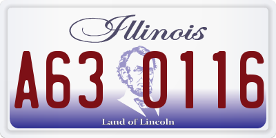 IL license plate A630116