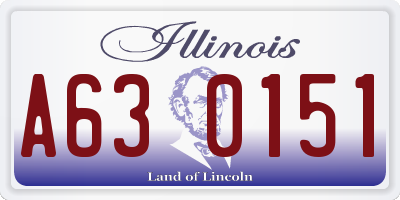 IL license plate A630151
