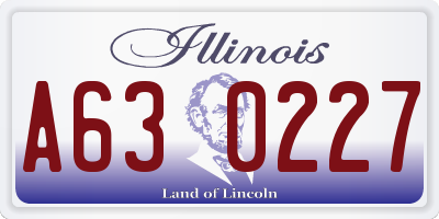 IL license plate A630227