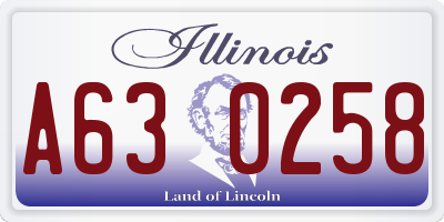 IL license plate A630258
