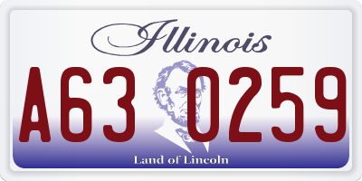 IL license plate A630259