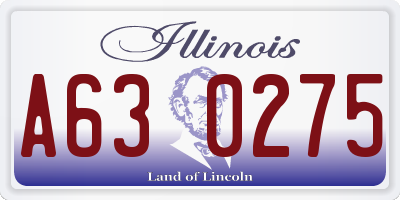 IL license plate A630275
