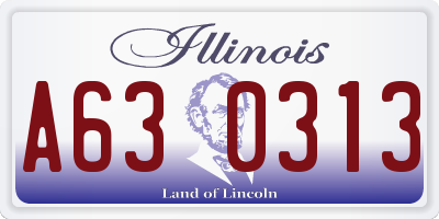 IL license plate A630313
