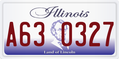 IL license plate A630327