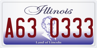 IL license plate A630333