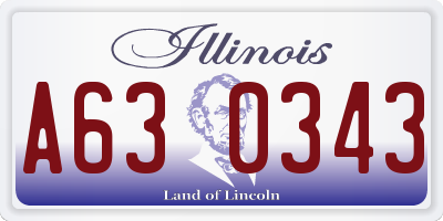 IL license plate A630343