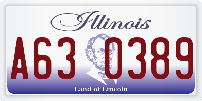 IL license plate A630389