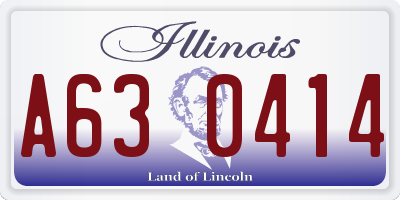 IL license plate A630414