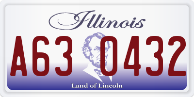 IL license plate A630432
