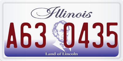 IL license plate A630435