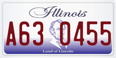 IL license plate A630455