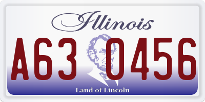 IL license plate A630456