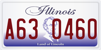 IL license plate A630460