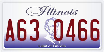 IL license plate A630466