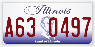 IL license plate A630497
