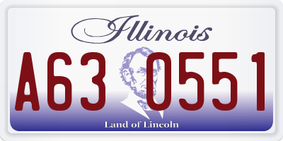 IL license plate A630551
