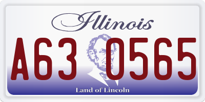 IL license plate A630565
