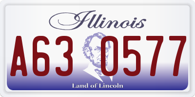 IL license plate A630577