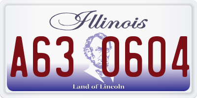 IL license plate A630604